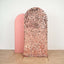 7ft Sparkly Rose Gold Double Sided Big Payette Sequin Chiara Backdrop Stand Cover For Fitted Round Top Wedding Arch