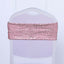 5 Pack Sequin Spandex Chair Sashes Rose Gold - Stretch Chair Bands 6"x15"