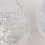 Set of 3 Glitter Silver Sequin Fabric Hanging Lanterns, Decorative Round Foldable Chinese Lantern Lampshades - 8",10",12"