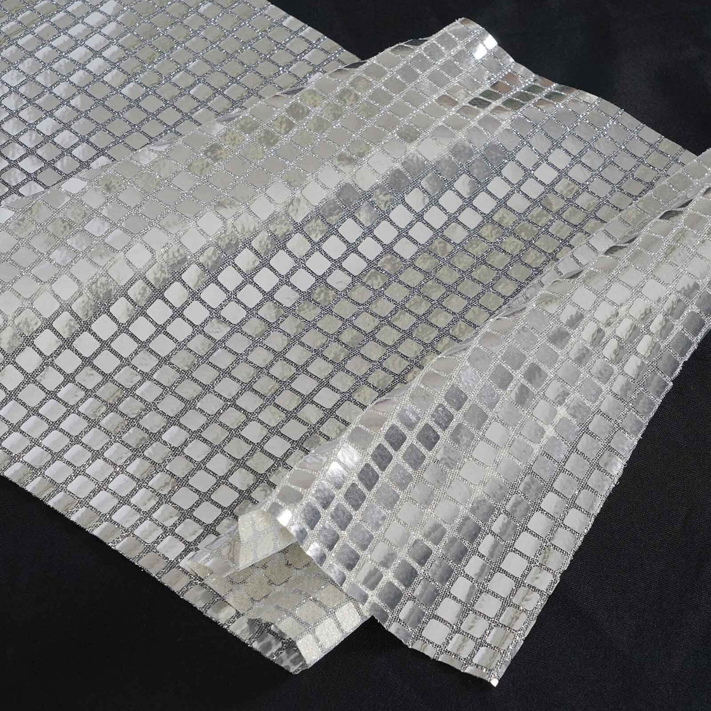 Mirror Foil 12"x108" Table Runner Silver - Shiny Metallic Party Table Decor