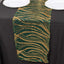 Sequin Mesh 12"x108" Table Runner Hunter Emerald Green/Gold Stylish Wave Embroidery
