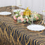 Mesh 90"x156" Rectangle Tablecloth Black/Gold - Wave Sequin Embroidered Table Cover
