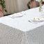 Sequin 90"x156" Rectangle Tablecloth White - Seamless Big Payette Table Cover