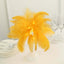 Table Lamp Ostrich Feather Design Gold LED Battery Operated - Cordless Wedding Centerpiece 15"