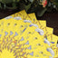 20-Pack Paper Beverage Napkins with Blooming Flowers Design Yellow - 2 Ply Soft 18GSM Floral Wedding Napkins 6.5"x6.5"