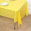 5-Pack Plastic Table Covers Yellow Rectangle - Reliable PVC Disposable Covers for Gatherings 54"x108"