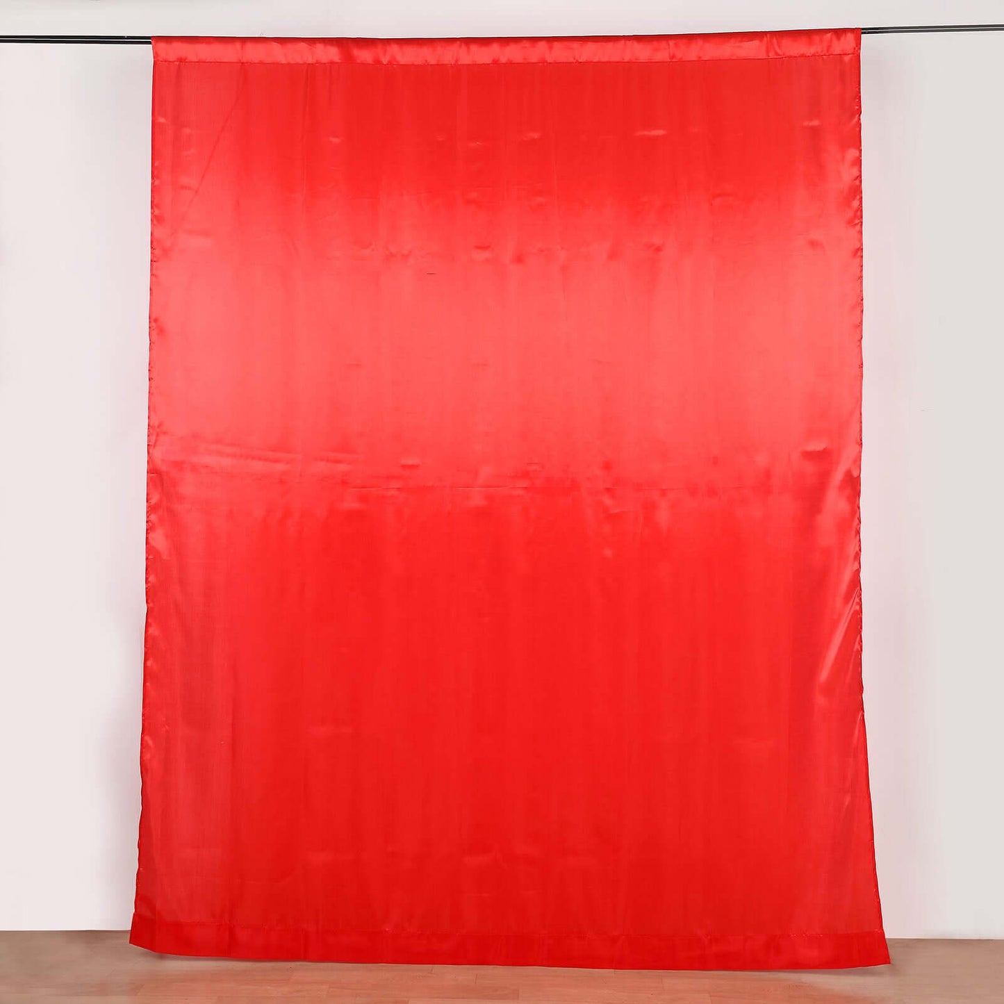 8ftx10ft Red Satin Event Curtain Drapes, Backdrop Event Panel