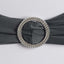 5 Pack Stretch Spandex Chair Sashes Charcoal Gray - Reusable Chair Bands with Silver Diamond Ring Slide Buckle 5"x14"