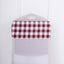5 Pack Polyester Chair Sashes Burgundy/White Buffalo Plaid - Durable & Reusable Chair Bows 6"x108"