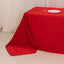 Lamour Satin 90"x156" Rectangle Tablecloth Red - Luxurious, Soft Seamless Table Cover