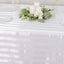 Satin Striped 90"x132" Rectangular Tablecloth White - Seamless Silky Smooth Wedding Decor