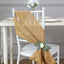 5 Pack Jute Faux Burlap 6"x108" Chair Sashes Gold - Boho Chic Linen Decor for Weddings & Gatherings
