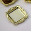 12 Pack 3" Gold Baroque Mini Square Sweet Treats Serving Platter, Party Favor Candy Display Tray