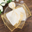 10 Pack Organza 23"x23" Napkins Gold - Exquisite Sheer Cloth Napkins for Formal & Casual Events