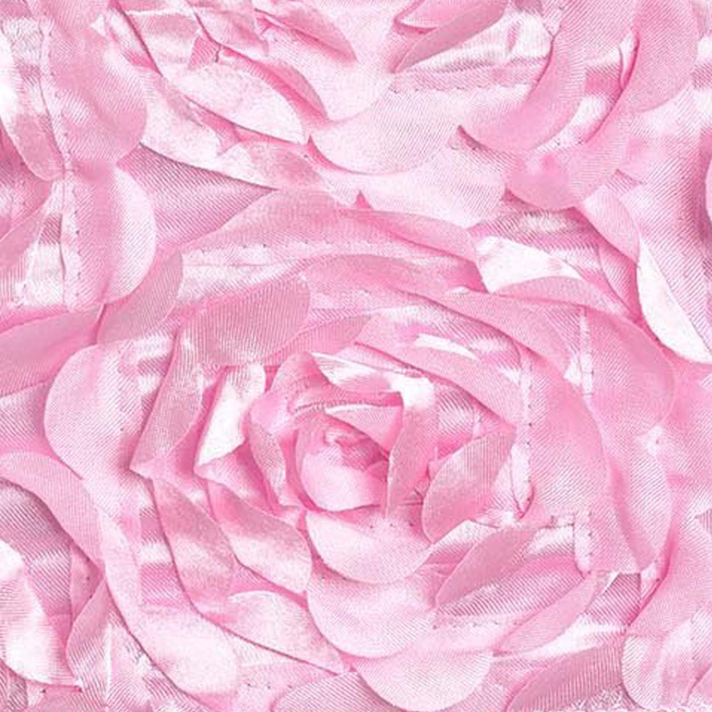 5 Pack Satin Spandex Chair Sashes Pink - Rosette Design Stretch Chair Bands 6"x14"