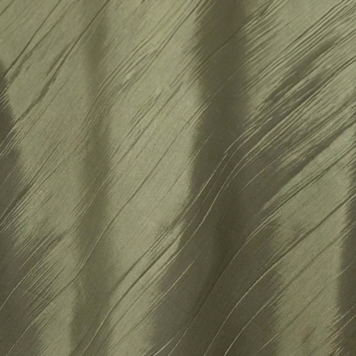 Taffeta 90"x90" Table Overlay Square Tablecloth Dusty Sage Green - Accordion Crinkle Table Cover