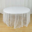Lace 120" Round Tablecloth Ivory - Seamless Premium Design for Upscale Celebrations