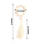 4 Pack 6" Cream Rustic Boho Chic Wood Bead Napkin Rings With Tassels, Farmhouse Country Napkin Holders