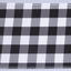 5 Pack Polyester Chair Sashes Black/White Buffalo Plaid - Durable & Reusable Chair Bows for Rustic Farmhouse Party Decor 6"x108"