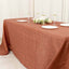 Taffeta 90"x132" Rectangle Tablecloth Terracotta (Rust) - Seamless Accordion Crinkle Table Cover