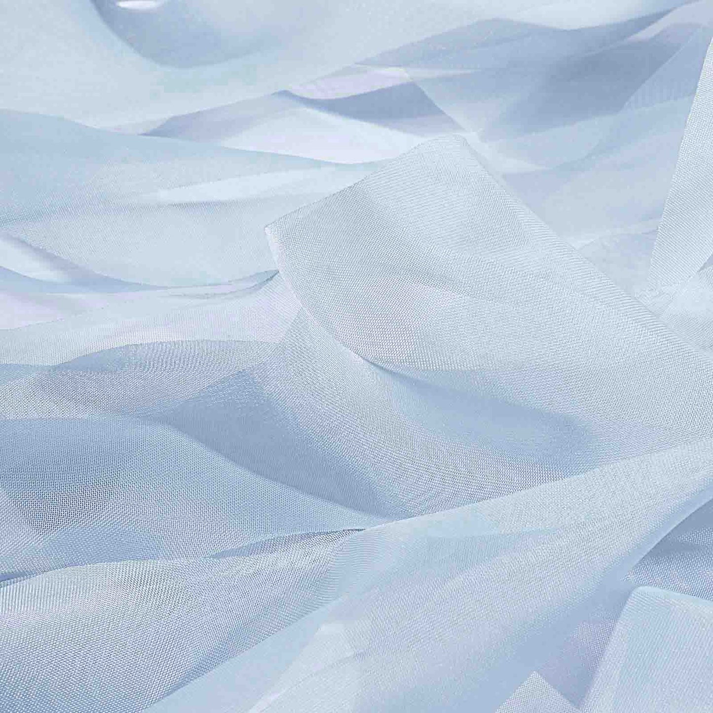 1 Set Chiffon Hoods Chair Sashes with Willow Ruffles Design Dusty Blue - Stylish Chair Bow Decor