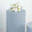 Set of 5 Dusty Blue Spandex Cylinder Pedestal Stand Covers, Stretchable Pillar Prop Covers - 160 GSM