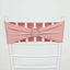 5 Pack Stretch Spandex Chair Sashes Dusty Rose - Reusable Chair Bands with Silver Diamond Ring Slide Buckle 5"x14"