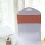 5 Pack Stretch Spandex Chair Sashes Terracotta (Rust) - Fitted Finish Two Ply Heavy Duty Chair Bands 5"x12"