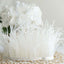 39" White Real Ostrich Feather Fringe Trim With Satin Ribbon Tape
