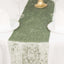 Premium Crushed Velvet 12"x108" Table Runner Sage Green - Soft & Wrinkle-Resistant Table Linen