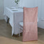 Stretch Spandex Chair Back Slipcover with Metallic Shimmer Tinsel Rose Gold - Durable Chiavari Chair Back Cover