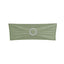 5 Pack Stretch Spandex Chair Sashes Dusty Sage Green - Reusable Chair Bands with Silver Diamond Ring Slide Buckle 5"x14"