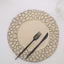 6-Pack Round Charger Plates 13" in Taupe with Hammered Rim, Matte Finish Modern Dinner Charger Tableware