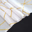 Polyester 54"x54" Table Overlay Square Tablecloth White with Gold Foil Geometric Pattern - Wrinkle-Resistant & Durable for Stylish Settings