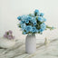 4 Bushes 12" Dusty Blue Real Touch Artificial Silk Rose Flower Bouquet, Faux Bridal Flowers