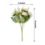 4 Pack 12" Artificial Ivory Ranunculus Silk Flower Bridal Bouquets, Faux Buttercup Floral Arrangement