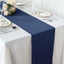 Polyester 14"x108" Table Runner Dark Denim Blue - Modern Faux Denim Dining Table Runner