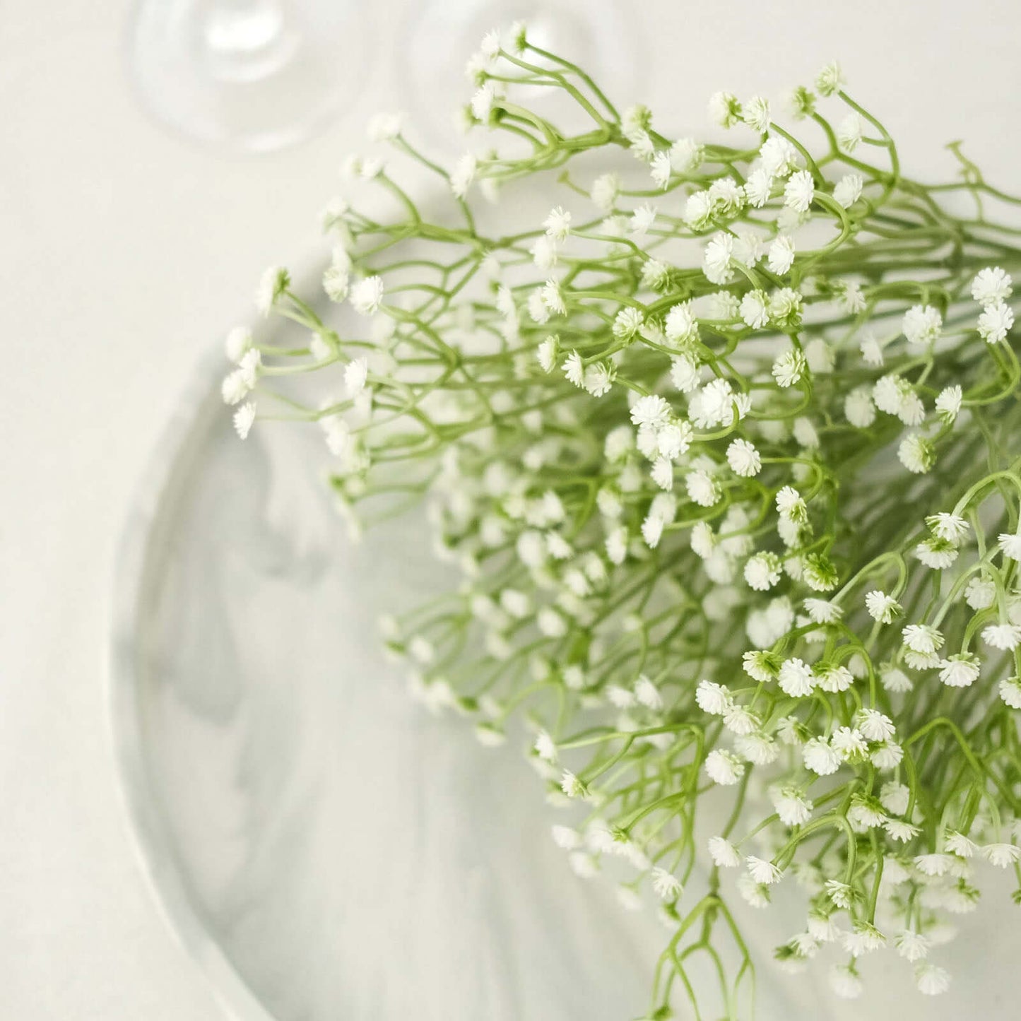 3 Bushes White 14" Artificial Babyâ€™s Breath Gypsophila Flower Arrangements, Real Touch Indoor Faux Floral Bouquets