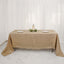 Faux Burlap Jute 60"x126" Rectangle Tablecloth Natural - Rustic Event Table Linen