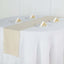 Faux Linen 12"x108" Table Runner Beige - Slubby Textured & Wrinkle Resistant Table Decor