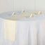 Faux Linen 12"x108" Table Runner Ivory - Slubby Textured & Wrinkle Resistant Table Decor