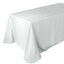 Faux Linen 90"x132" Rectangular Tablecloth White - Slubby Texture Wrinkle-Resistant Seamless Table Cover for Weddings and Special Events