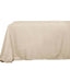 Faux Linen 90"x156" Rectangular Tablecloth Beige - Slubby Texture Wrinkle-Resistant Seamless Table Cover