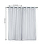 2 Pack Handmade Silver Faux Linen Curtains 52"x84", Curtain Panels With Chrome Grommets