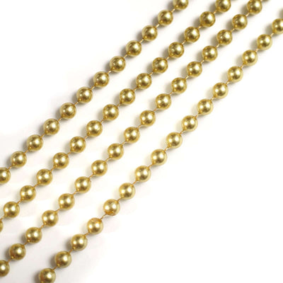 Faux Pearl Beaded 16’’ Chair Back Garland Sash Gold Gatsby-Inspired Style - Pre-Tied Chic Wedding Decor for Chiavari
