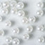 1000-Pack Faux Craft Pearl Beads White - Smooth Beads with Holes for Vase Filler Jewelry Making Bridal Accessories & Event Decor 10mm