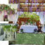 42" Silk Hanging Wisteria Flower Garland Vines in Pink, Elaborated 5 Full Strands in 1 Bush