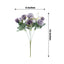 4 Bushes 12" Lavender Lilac Real Touch Artificial Silk Rose Flower Bouquet, Faux Bridal Flowers
