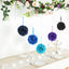 2 Pack 7" Royal Blue Artificial Silk Rose Kissing Ball, Faux Flower Ball