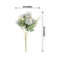 4 Bushes 12" Ivory Real Touch Artificial Silk Rose Flower Bouquet, Faux Bridal Flowers